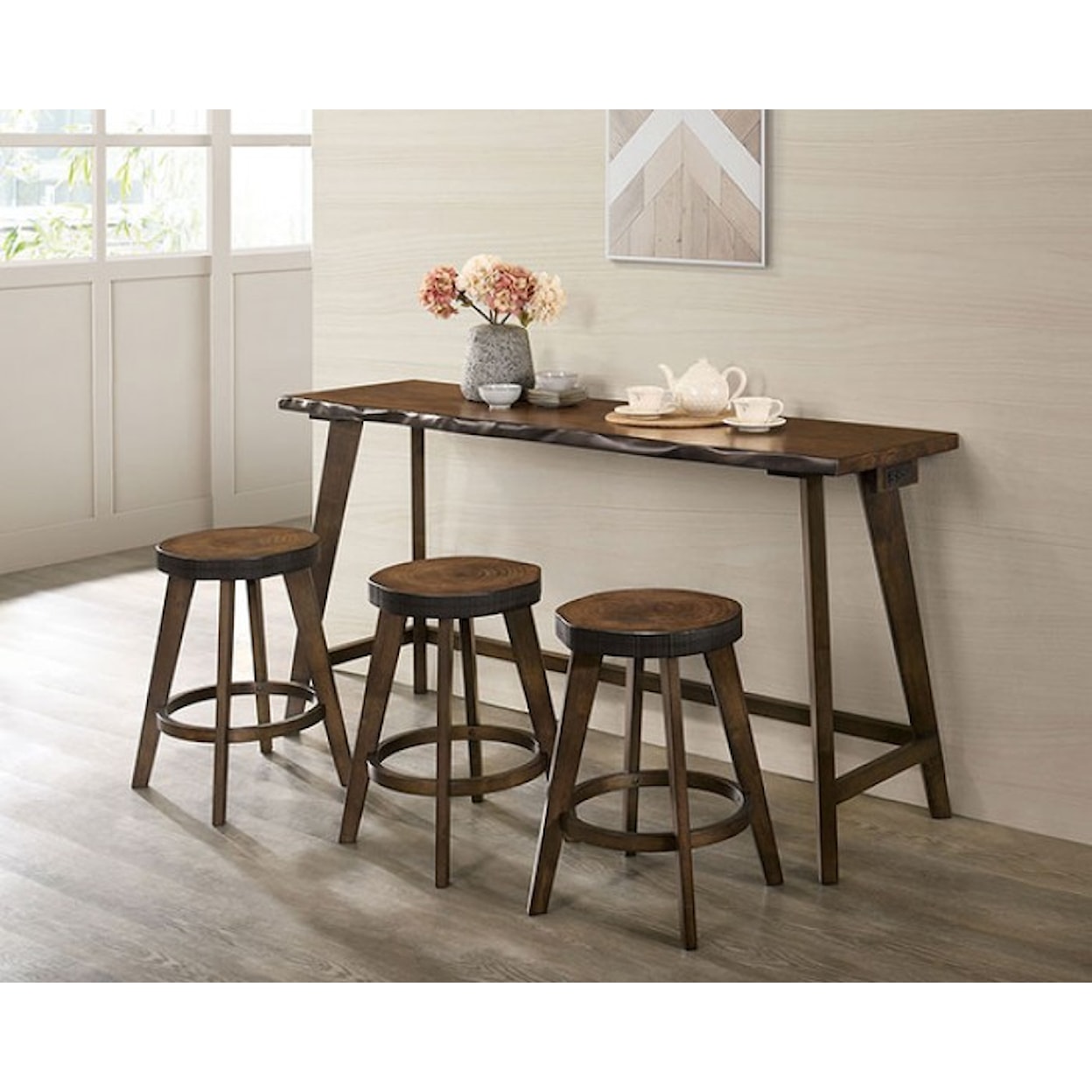 Furniture of America - FOA Missoula Counter Height Table Set