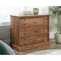 Contemporary 3-Drawer Chest with Locking Drawer System