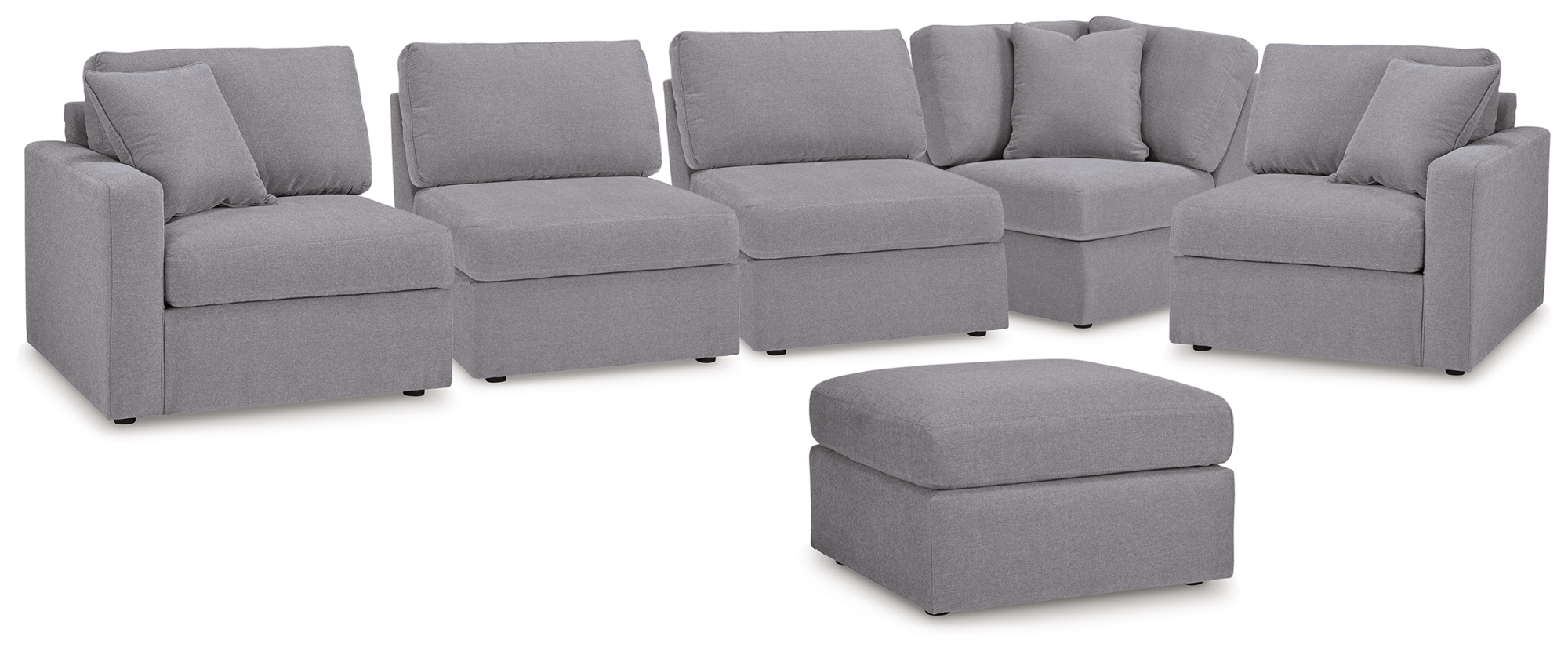 5-Piece Sectional And Ottoman