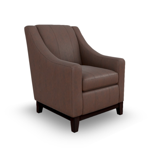 Contemporary Club Chair with Reversible Cushion