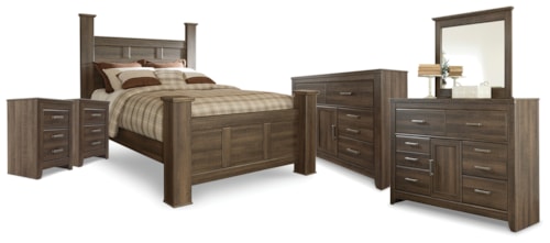 Queen Poster Bed, 2 Dressers, Mirror And 2 Nightstands