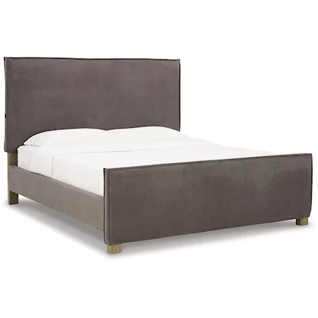 Queen Upholstered Panel Bed