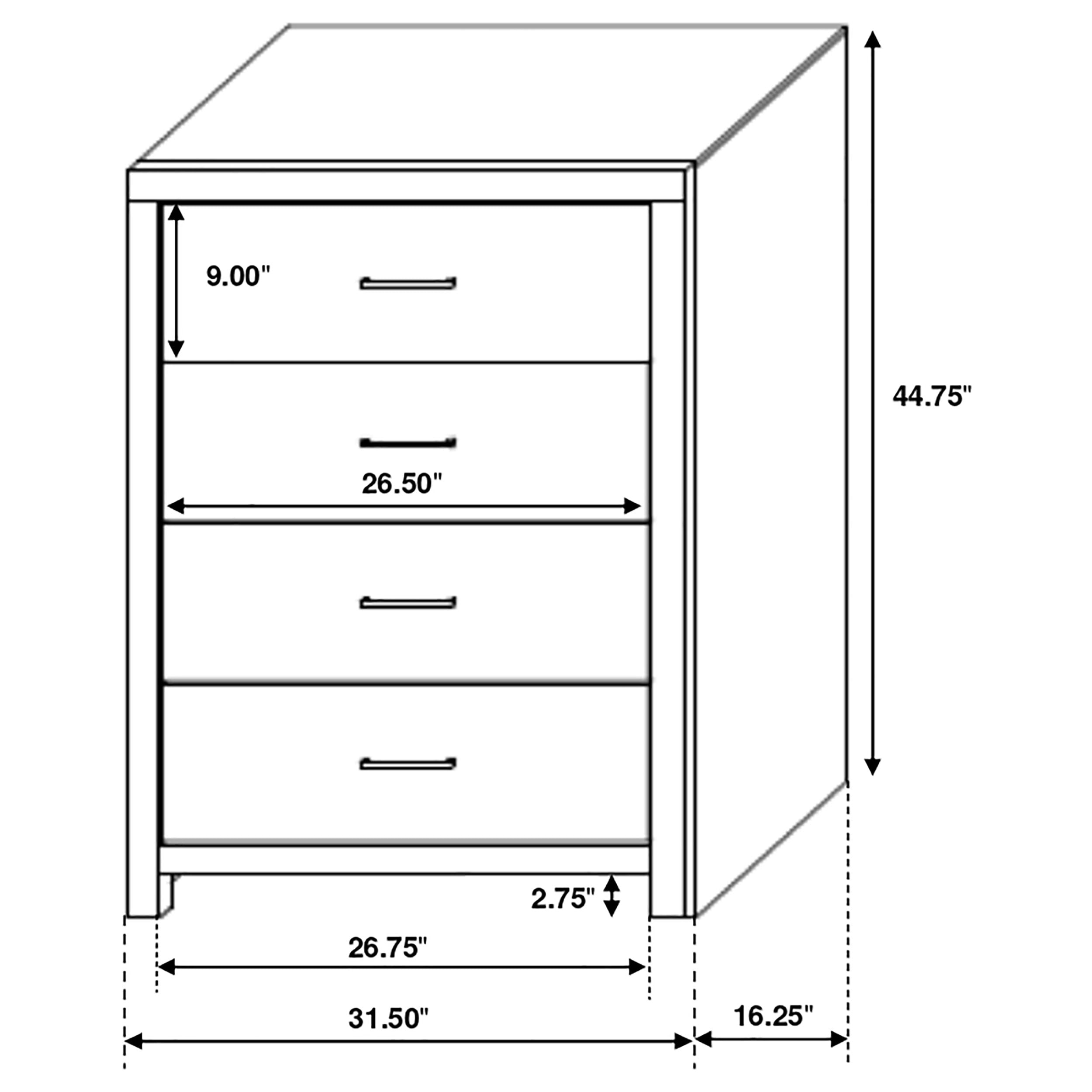 Coaster Brantford 4-drawer Bedroom Chest