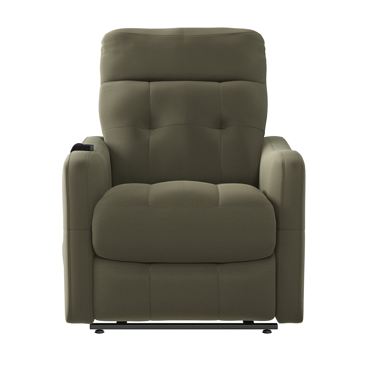 Robyn Rocker Recliner Chair: Upholstered with White Trim Detail