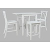 Jofran Eastern Tides 5 Piece Counter Table and Stool Set