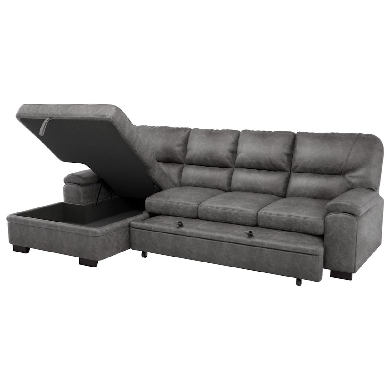 Homelegance Furniture Michigan 2-Piece Sectional with Pull-Out Bed