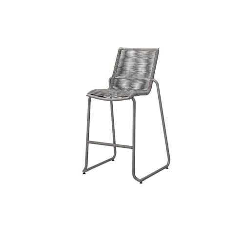 Armless Bar Height Stackable Stool - Fog / Graphite