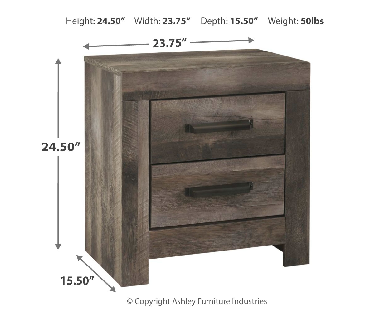 2-Drawer Nightstand