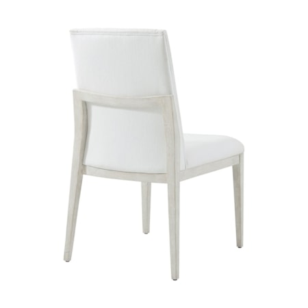 Upholstered Fabric Pine Side Chair