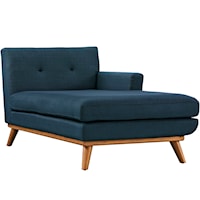 Right-Facing Upholstered Fabric Chaise