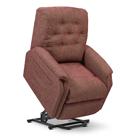 Traditional Power Lift Recliner with Button Tufting