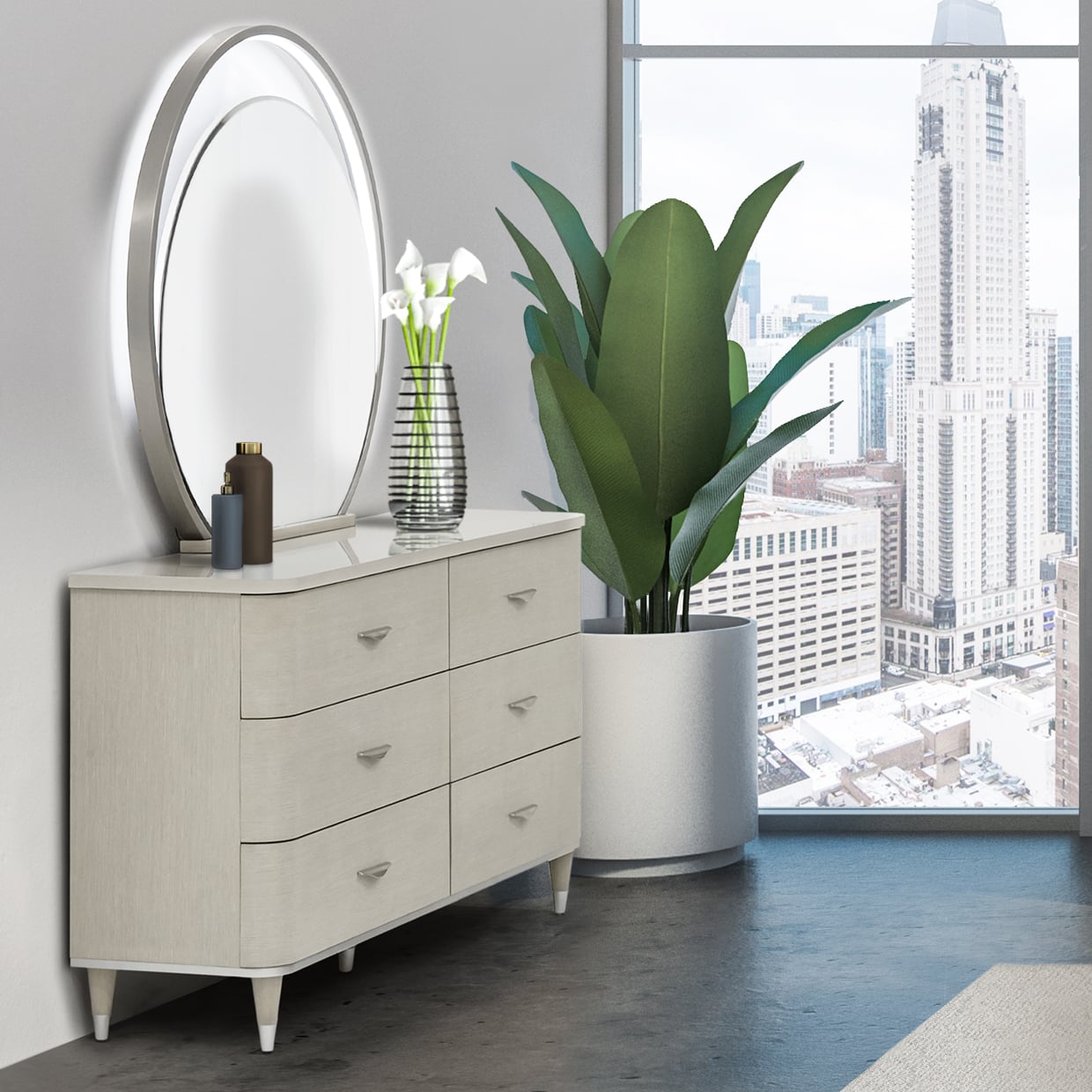 Michael Amini Eclipse 6-Drawer Dresser