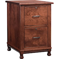 Customizable Solid Wood 2-Drawer File Cabinet