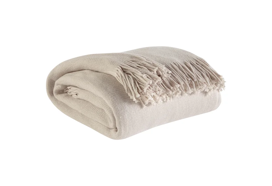 Throws Haiden - Ivory/Taupe Throw by Signature Design by Ashley Furniture at Sam's Appliance & Furniture