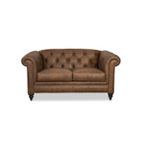 Traditional Loveseat with Nail-Head Trim