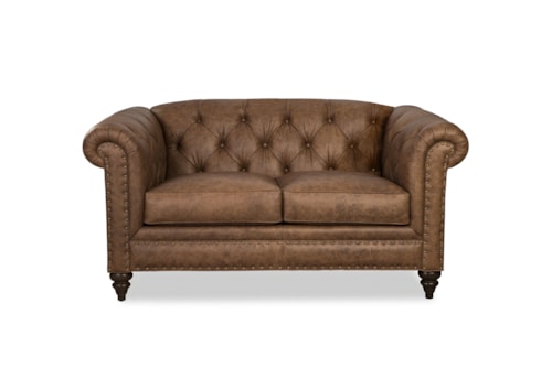 Traditional Loveseat with Nail-Head Trim