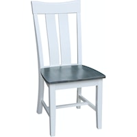 Transitional Ava Chair in Heather Gray and White