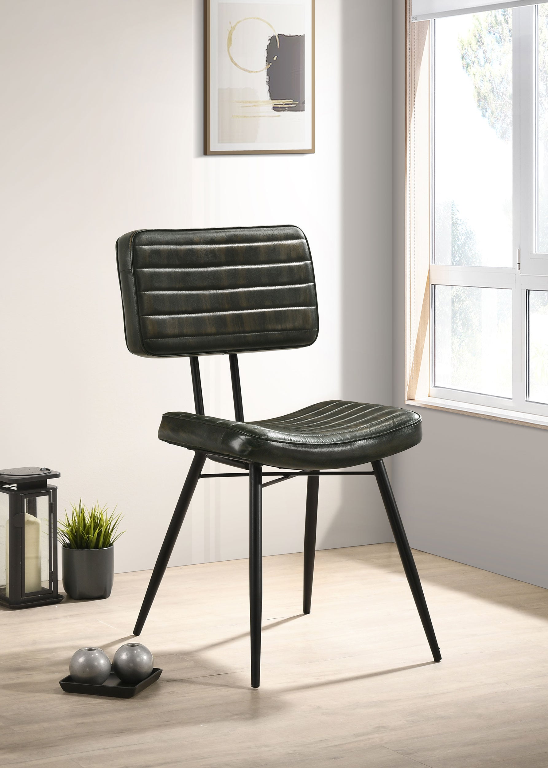 Misty Leather Dining Chair