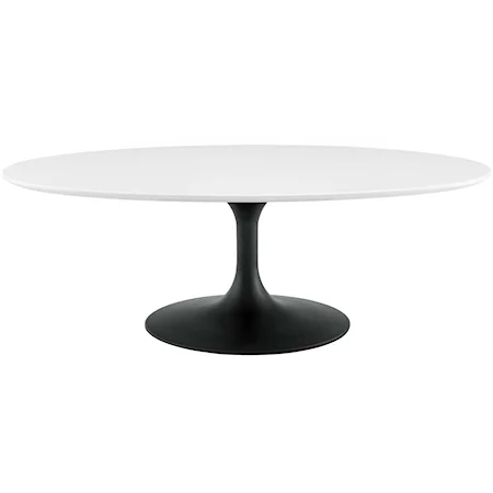 48" Oval-Shaped Top Coffee Table