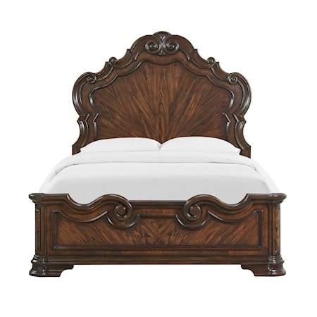 Queen Scroll Detail Bed