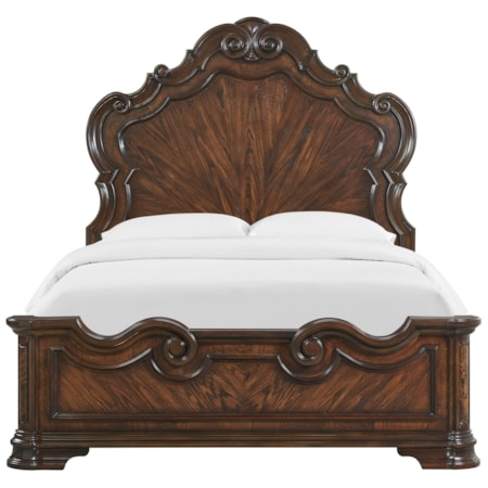 Queen Scroll Detail Bed