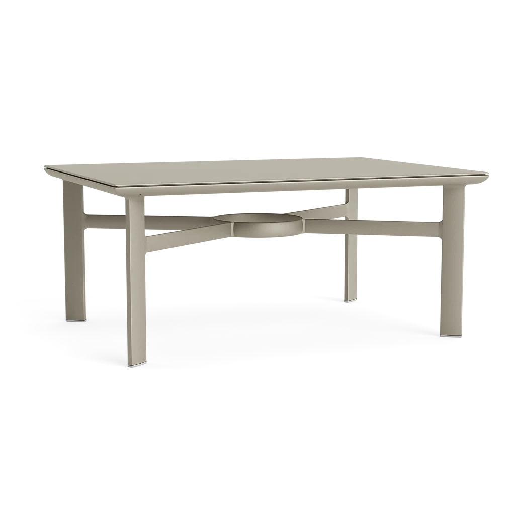 Modern 42" x 30" Aluminum Coffee Table