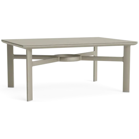 Modern 42" x 30" Aluminum Coffee Table