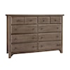 Vaughan Bassett Cool Farmhouse 8-Drawer Dresser