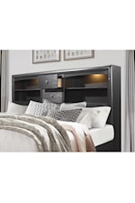 Global Furniture Jordyn Transitional Full Storage Bed with LED Lights