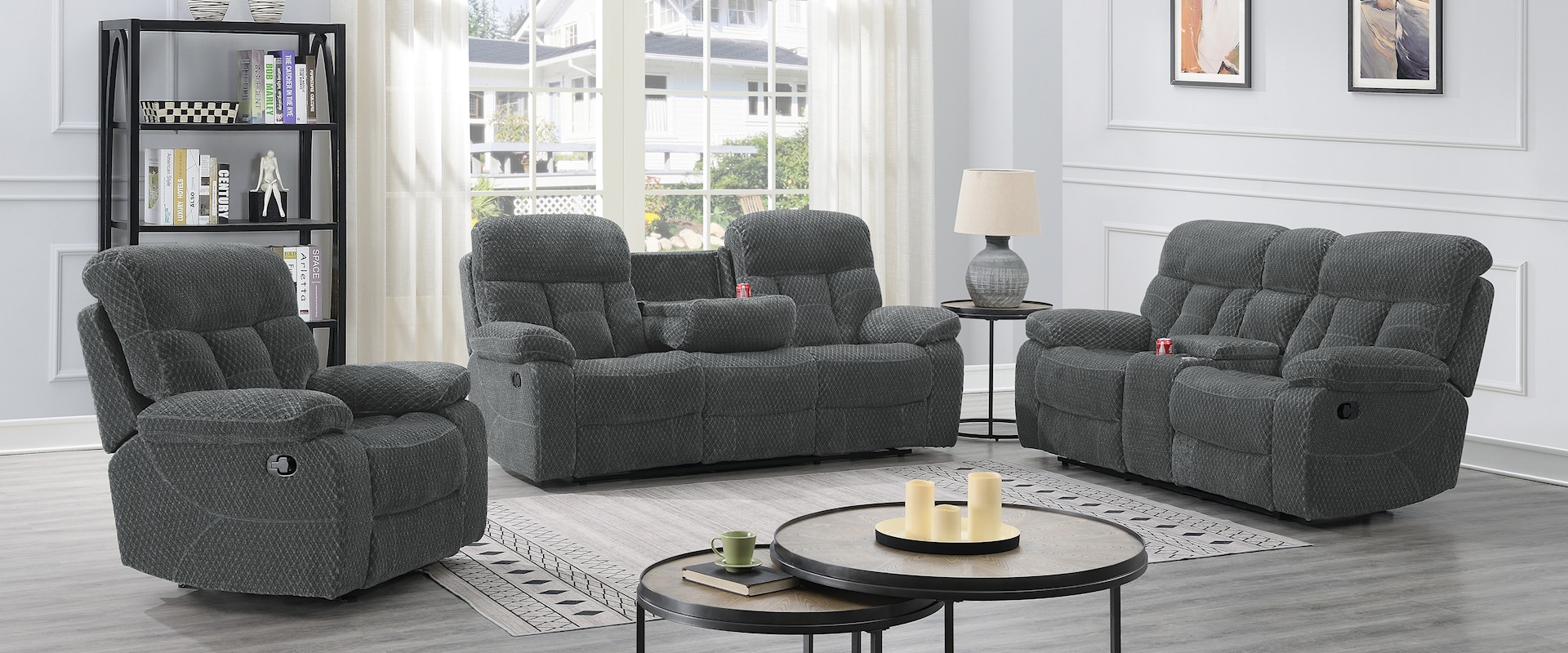 Contemporary 3-Piece Living Room Set