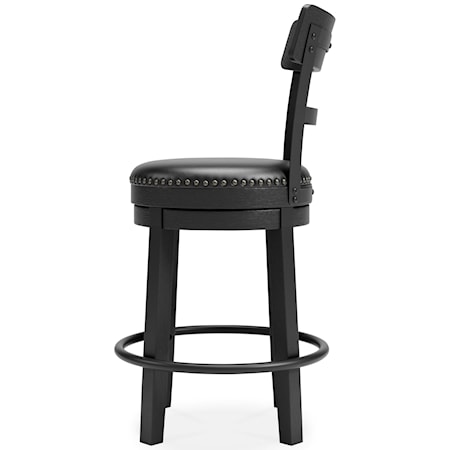 Counter Height Upholstered Swivel Barstool