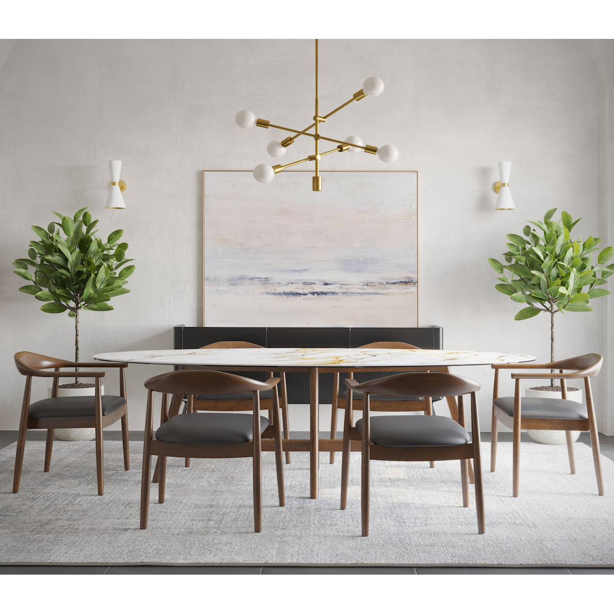 Canadel Downtown - Custom Dining Customizable 7-Piece Dining Set