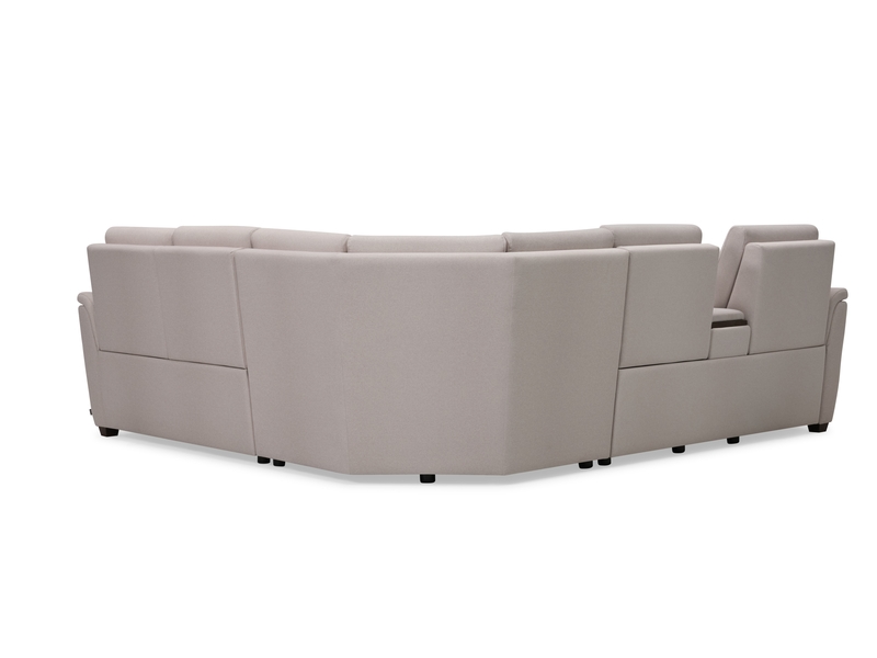Palliser Oxford 4-Seat Corner Curve Oxford Console Sectional