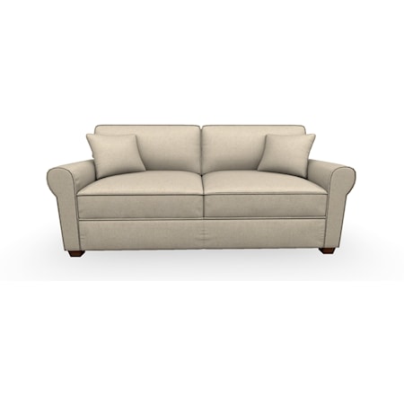 Casual Sofa with Queen Memory Foam Sleeper