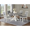 Steve Silver Canova Round Gray Marble Dining Table