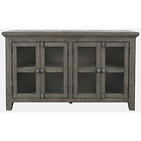 Rustic Shores 4-Door Low Accent Cabinet