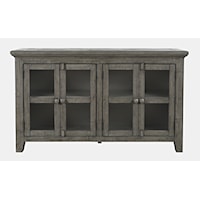 Rustic Shores 4-Door Low Accent Cabinet