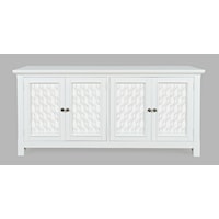 Glam Isabella 69" Mirrored Accent Cabinet