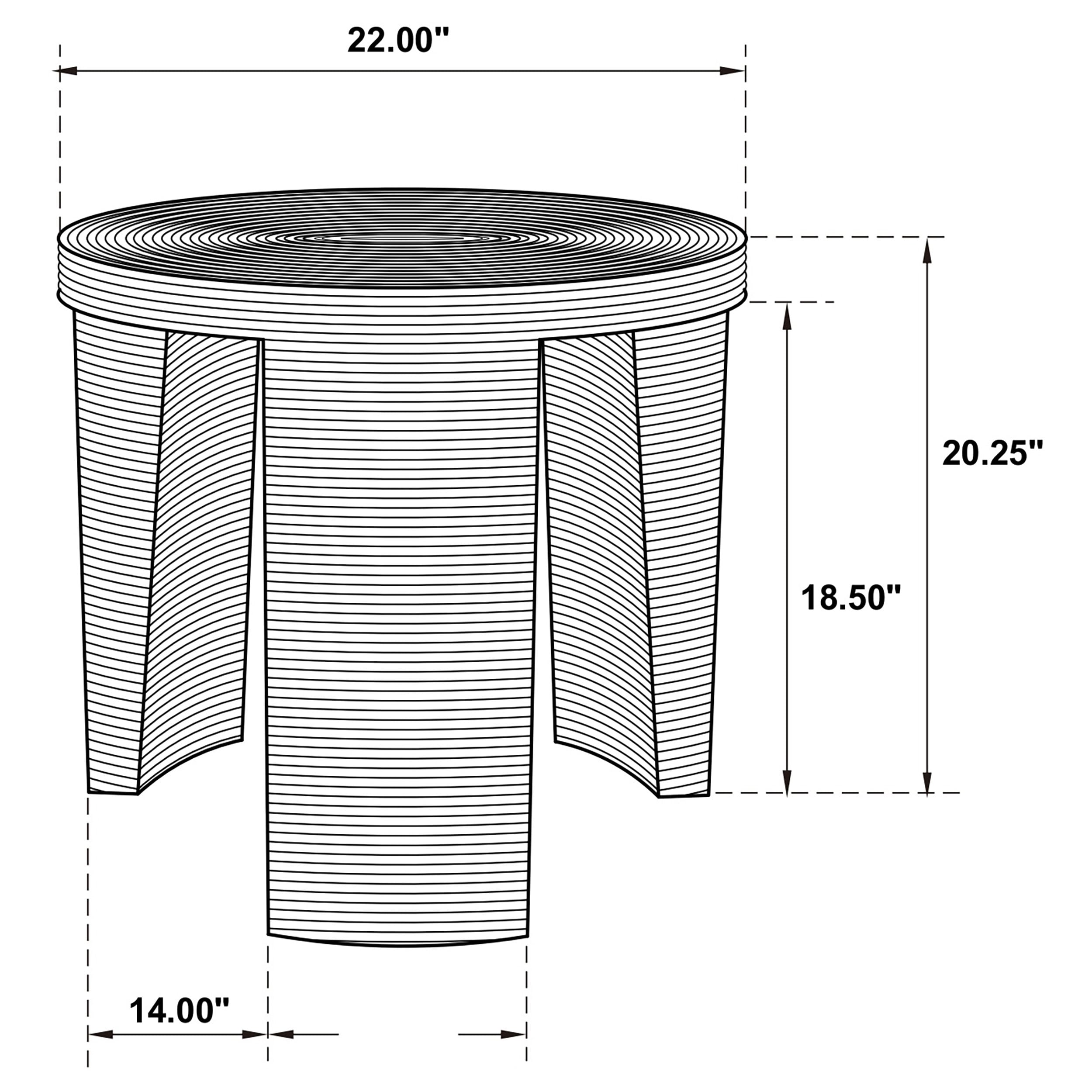 Coaster Artina Artina Woven Rattan Side End Table