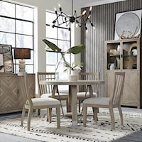 Rustic Industrial 5-Piece Dining Set