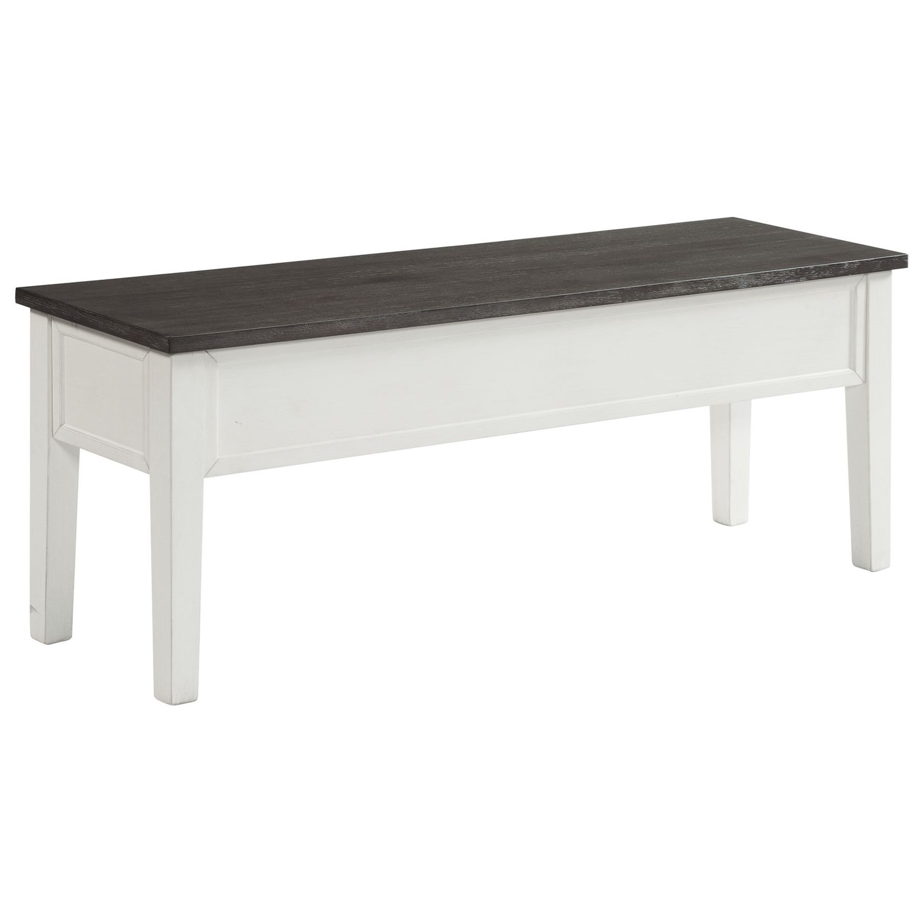 Elements International Kayla Two Tone Storage Bench w/ Grey Top