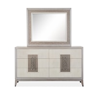 Contemporary Dresser and Mirror Set