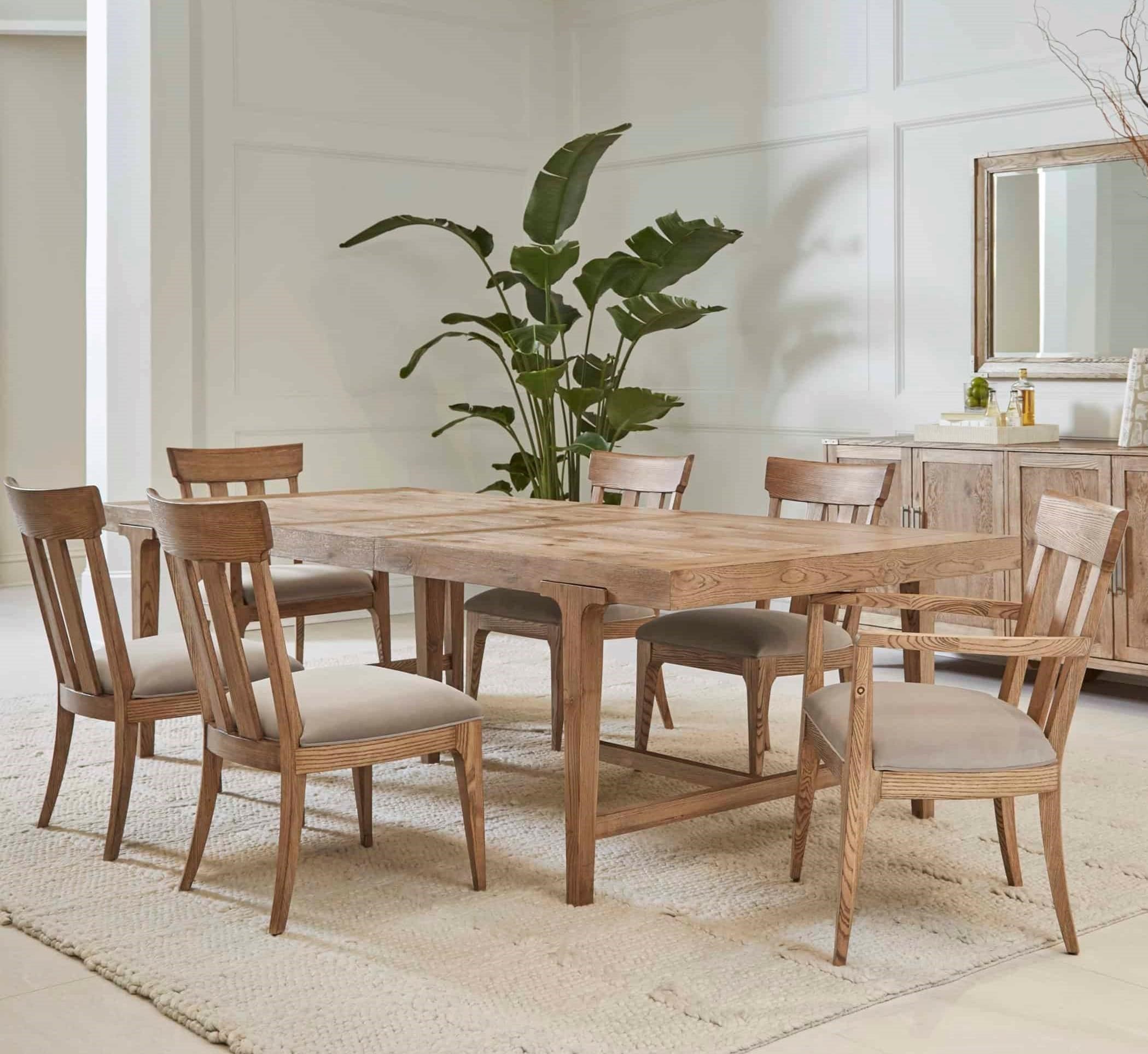 light oak dining table set