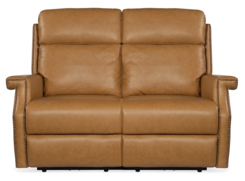 Transitional Zero Gravity Loveseat with Nailhead Trim