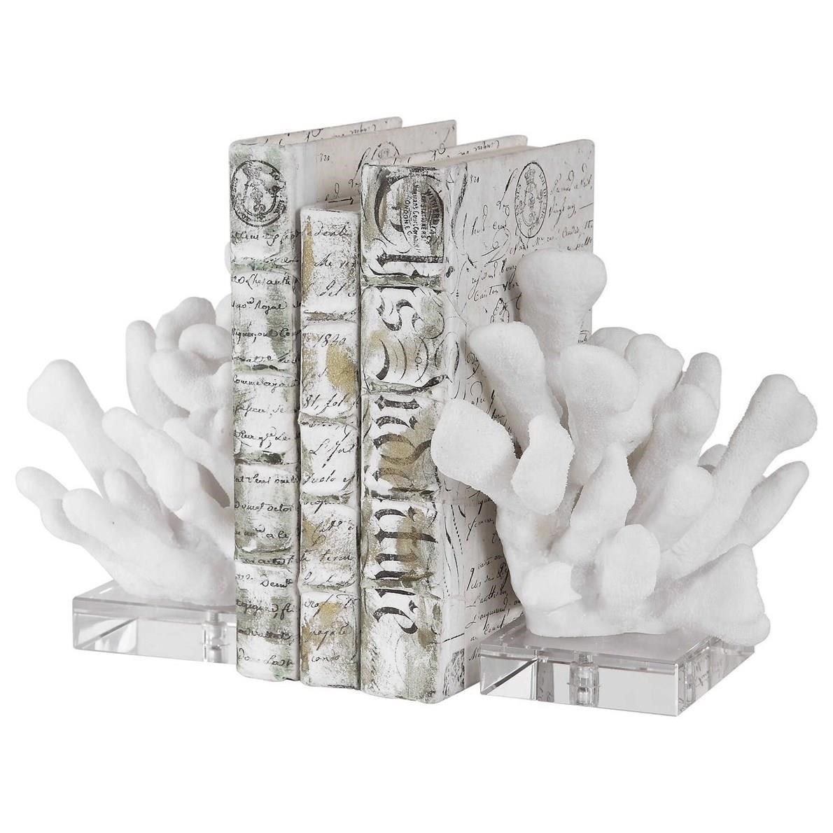 Uttermost Accessories Charbel White Bookends, Set/2