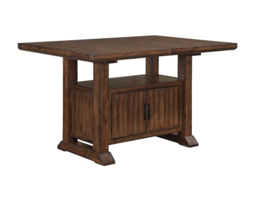 Farmhouse Storage Counter Dining Table