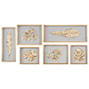 Uttermost Alternative Wall Decor Golden Leaves Shadow Box (Set of 6)