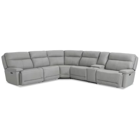 Transitional 6-Piece Power Sectional Sofa