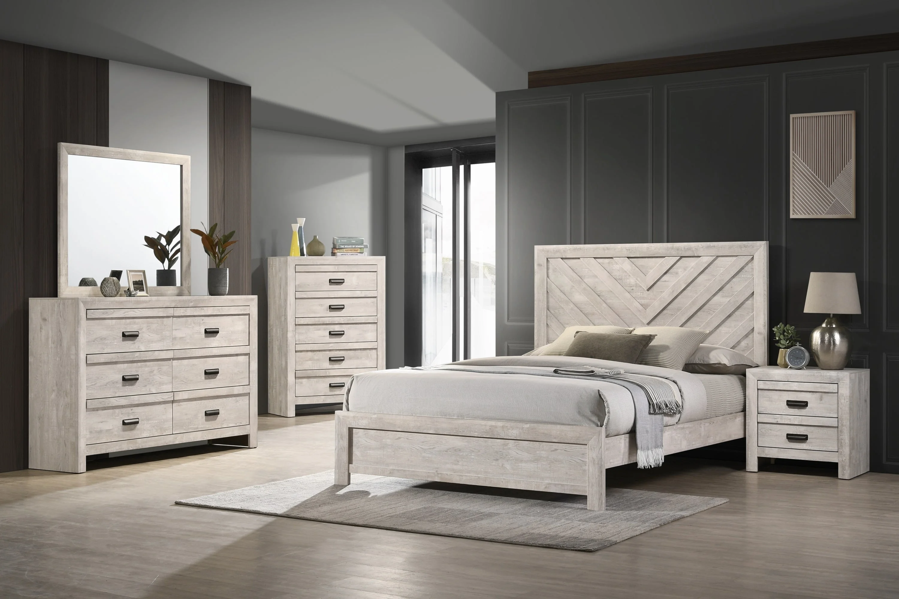 Crown Mark Valor King 5-Piece Bedroom Set | Darvin Furniture | Bedroom ...