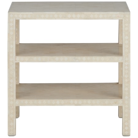 Chevron Inlay Side Table